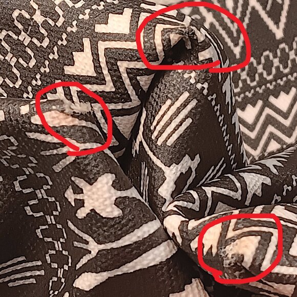 Kavu coated canvas black & white ikat tribal style print large tote bag purse - Picture 10 of 11